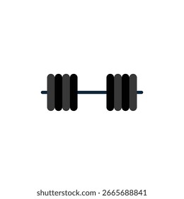 Modelo de vetor de ícone de Barbell com plano de fundo branco