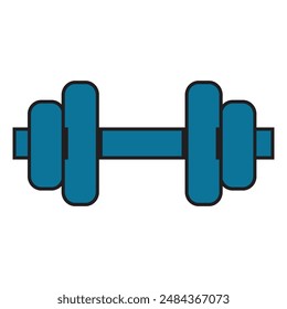 barbell icon. Weight Lifting flat icon. For the sports area or gym icon. vector eps 10.