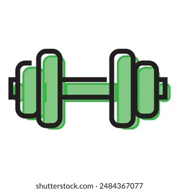 barbell icon. Weight Lifting flat icon. For the sports area or gym icon. vector eps 10.