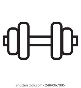 barbell icon. Weight Lifting flat icon. For the sports area or gym icon. vector eps 10.