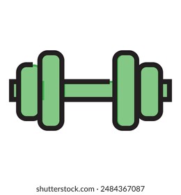 barbell icon. Weight Lifting flat icon. For the sports area or gym icon. vector eps 10.