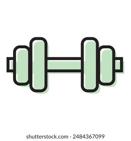 barbell icon. Weight Lifting flat icon. For the sports area or gym icon. vector eps 10.