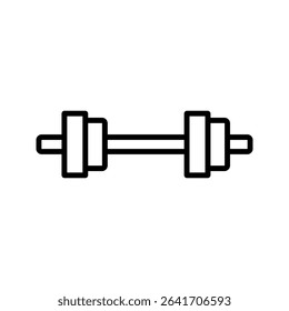 barbell icon white on background