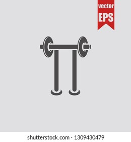 Barbell icon.Vector illustration.