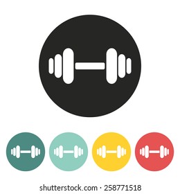 Barbell icon.Vector illustration.