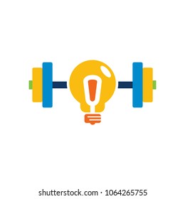 Barbell Idea Logo Icon Design