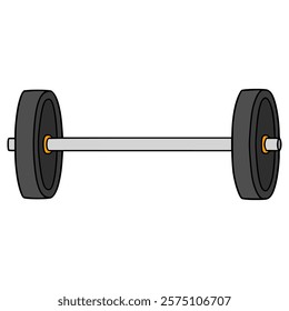 barbell illustration hand drawn isolated vector