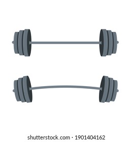 barbell illustration with barbell for lifestyle design. Gym equipment.