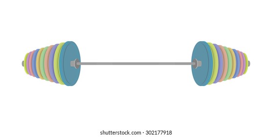 barbell isolated on white background. Vector illustrator