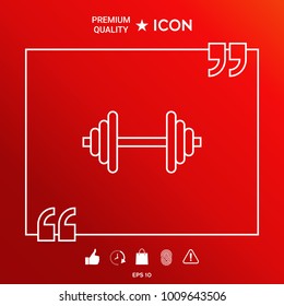 Barbell line icon