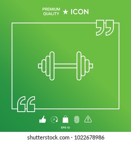 Barbell line icon