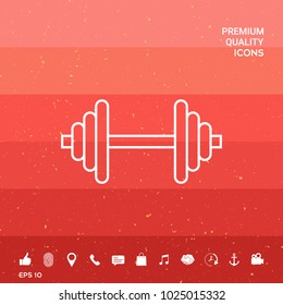 Barbell line icon