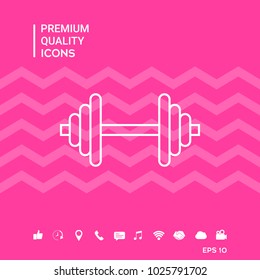 Barbell line icon