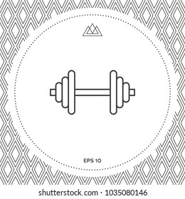 Barbell line icon