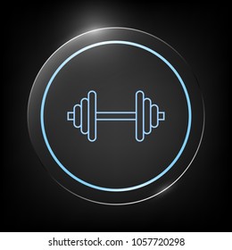 Barbell line icon