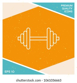 Barbell line icon