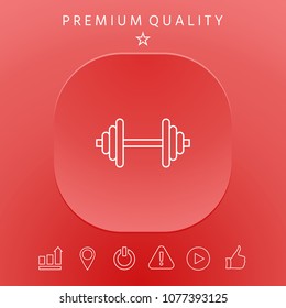 Barbell line icon