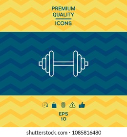 Barbell line icon