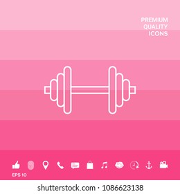 Barbell line icon