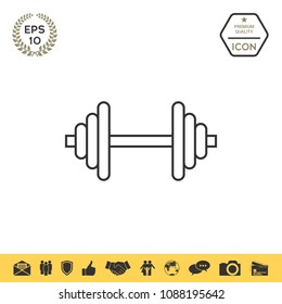Barbell line icon
