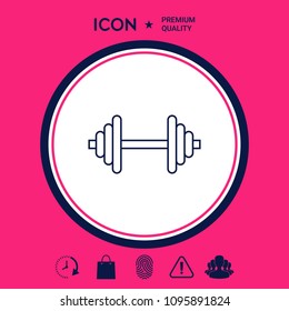 Barbell line icon