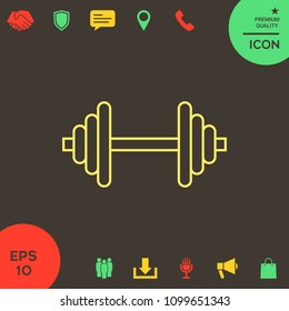 Barbell line icon