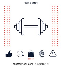 Barbell line icon
