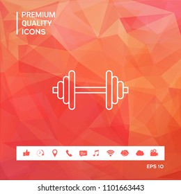 Barbell line icon