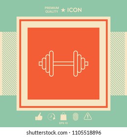 Barbell line icon