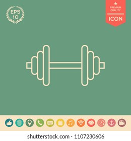 Barbell line icon