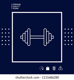 Barbell line icon