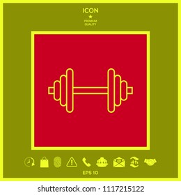 Barbell line icon