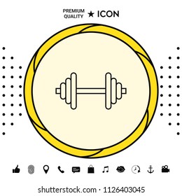 Barbell line icon