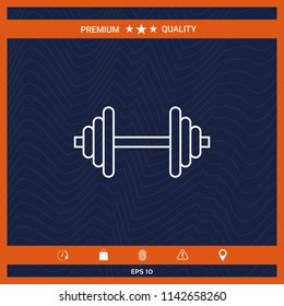Barbell line icon