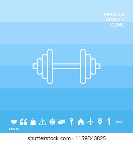 Barbell line icon