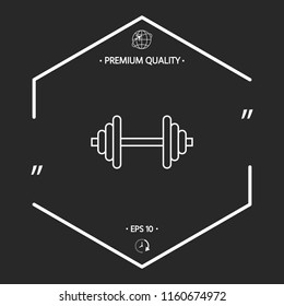 Barbell line icon