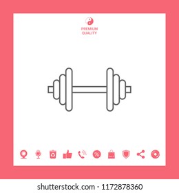 Barbell line icon