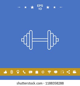Barbell line icon