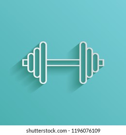 Barbell line icon