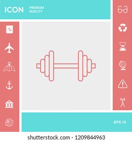 Barbell line icon
