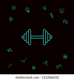 Barbell line icon