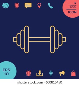Barbell line icon