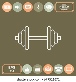 Barbell line icon
