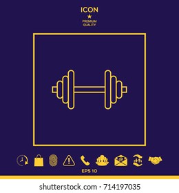 Barbell line icon