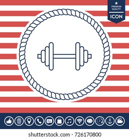 Barbell line icon