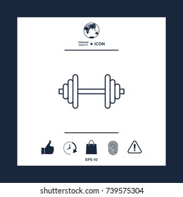 Barbell line icon