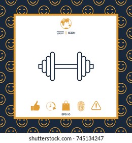 Barbell line icon