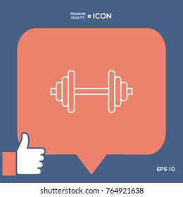 Barbell line icon