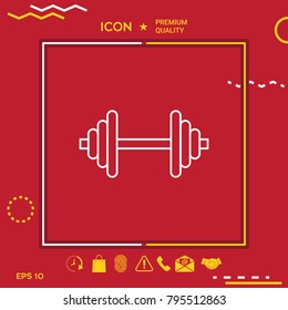 Barbell line icon