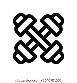 barbell line icon. Clean and minimalist vector icon for websites, mobile apps, presentations, and logos. Fully scalable and customizable for any project.